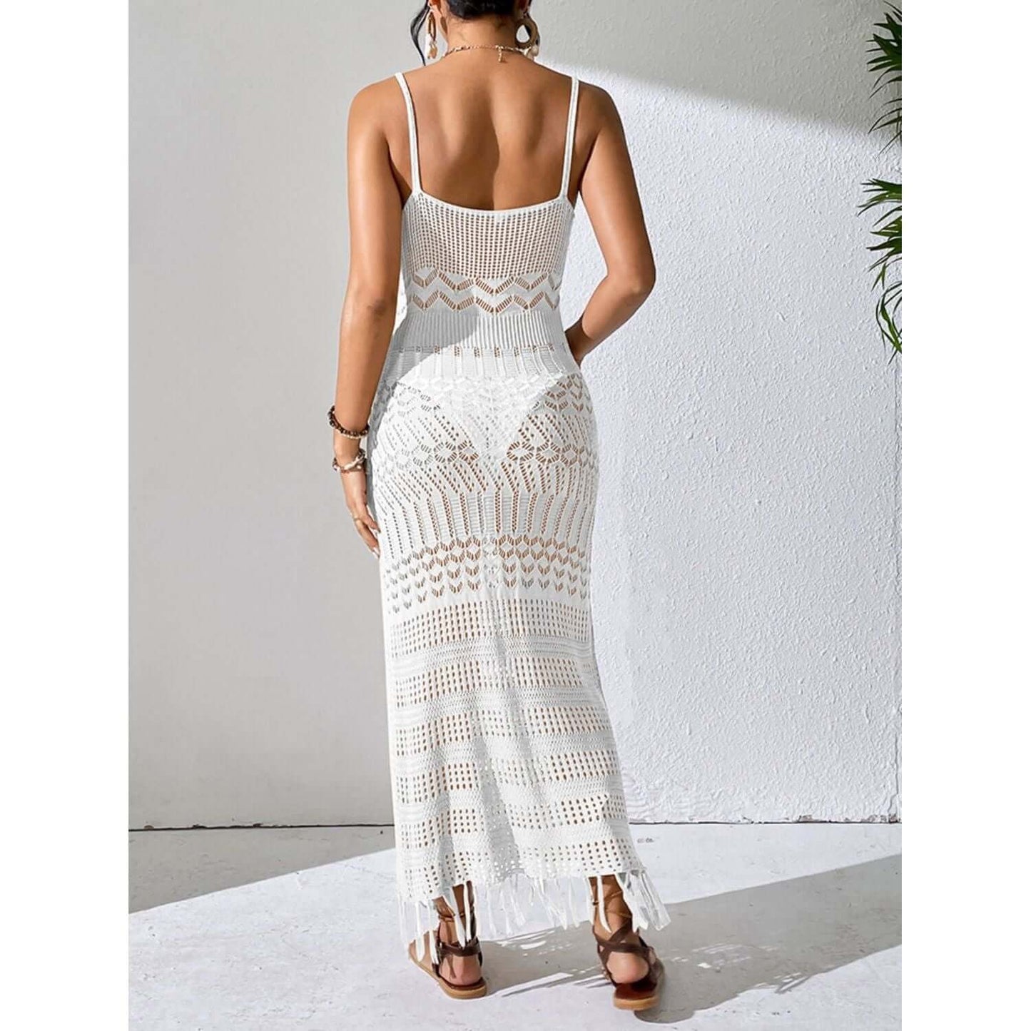 Tassel Scoop Neck Cover-Up Taydiane