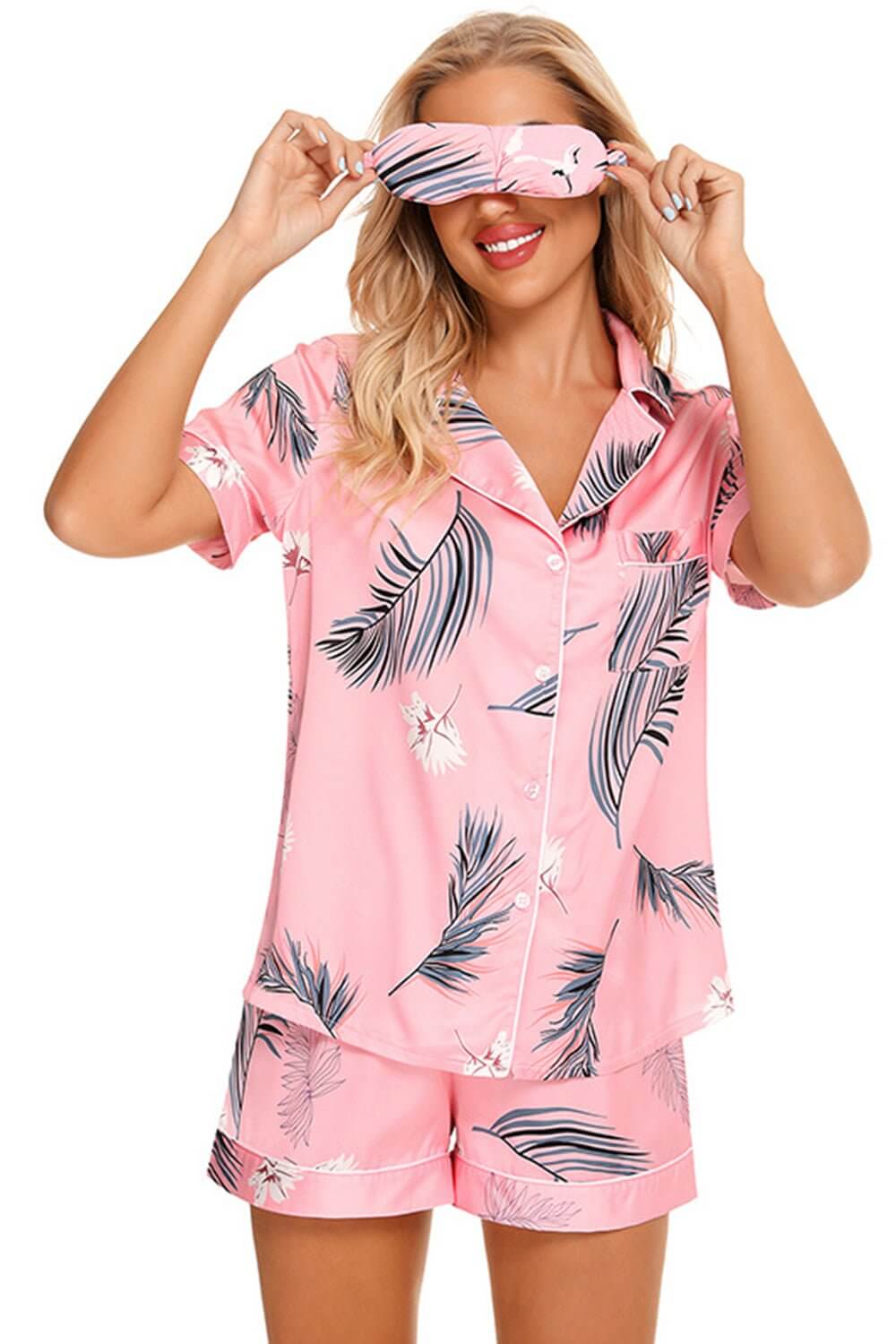Printed Short Sleeve Lounge Set