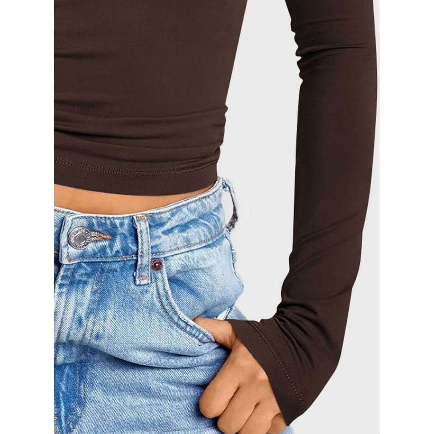 V-Neck Long Sleeve Top Taydiane