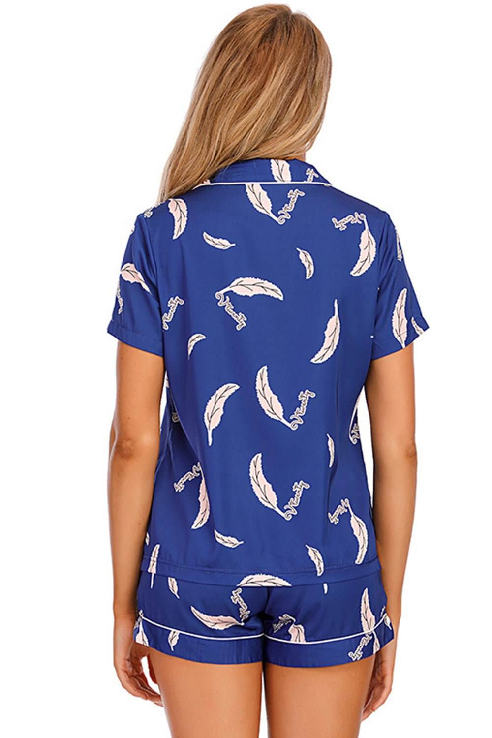 Printed Short Sleeve Lounge Set