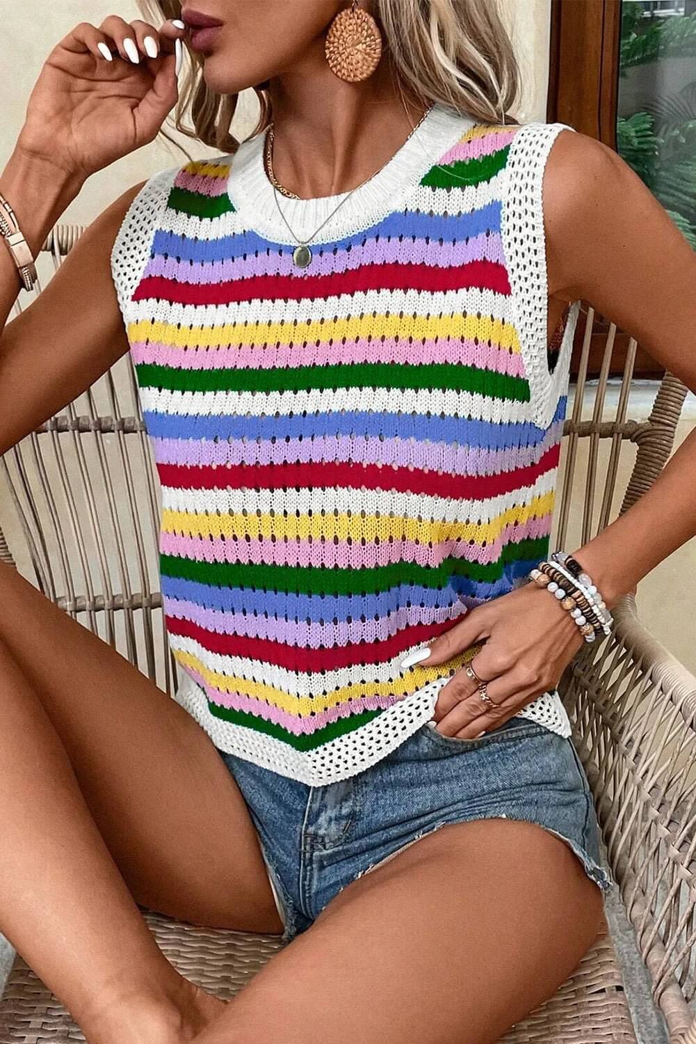 Contrast Sweater Vest