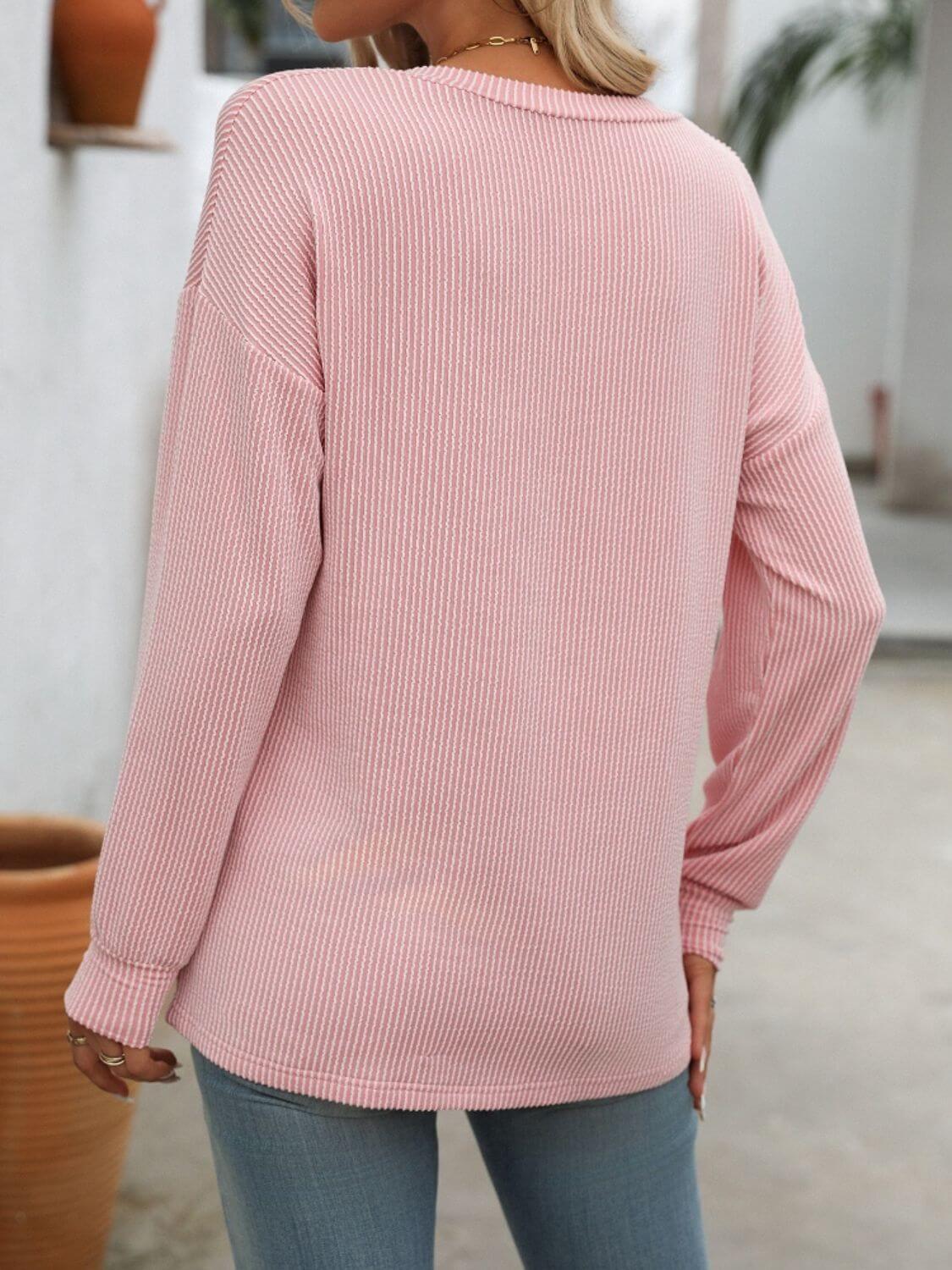 V-Neck Long Sleeve Shirt