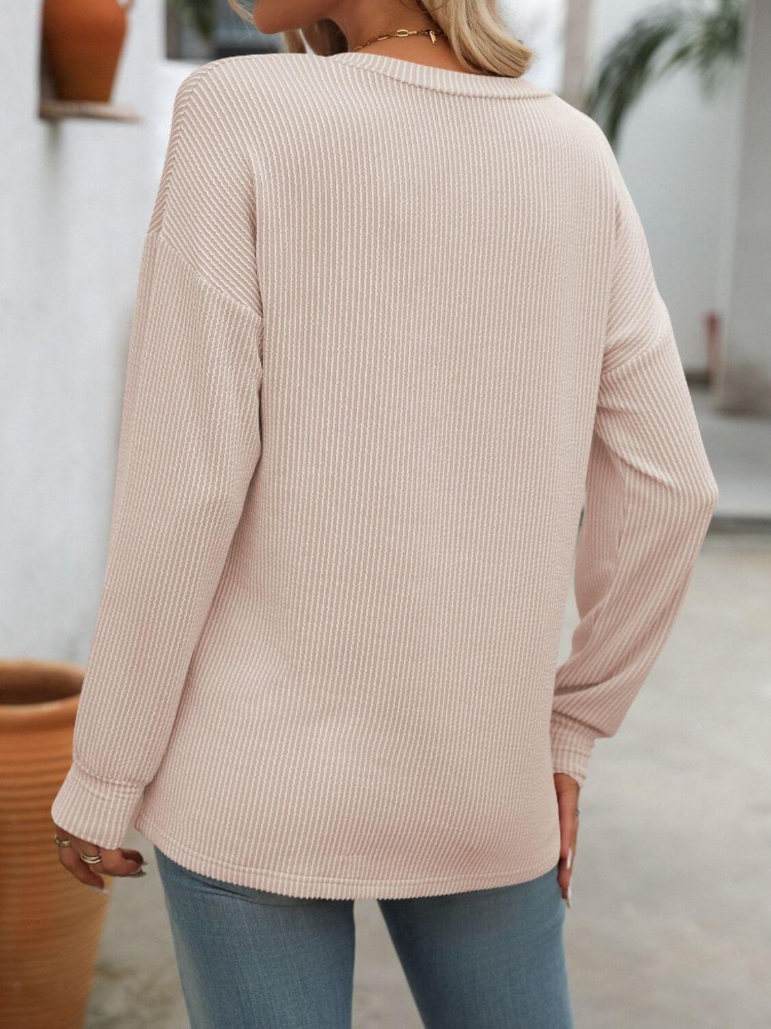 V-Neck Long Sleeve Shirt