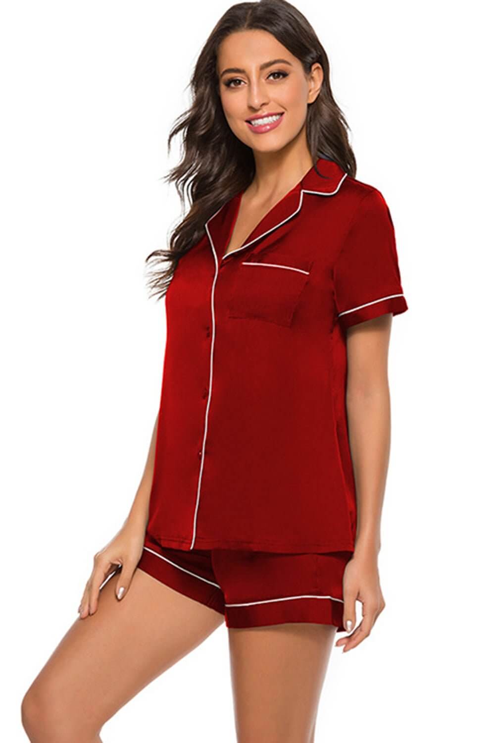 Printed Short Sleeve Lounge Set