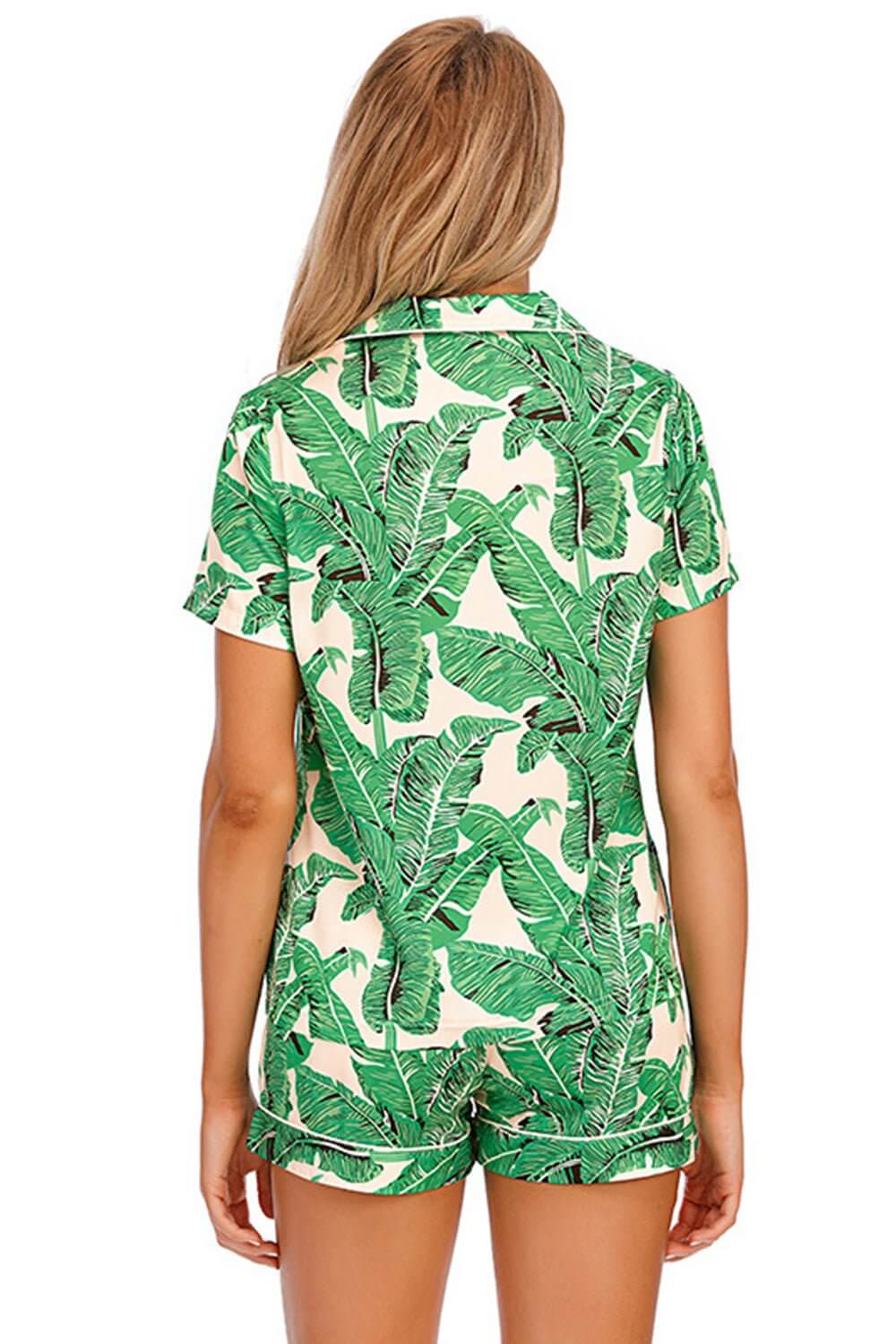 Printed Short Sleeve Lounge Set