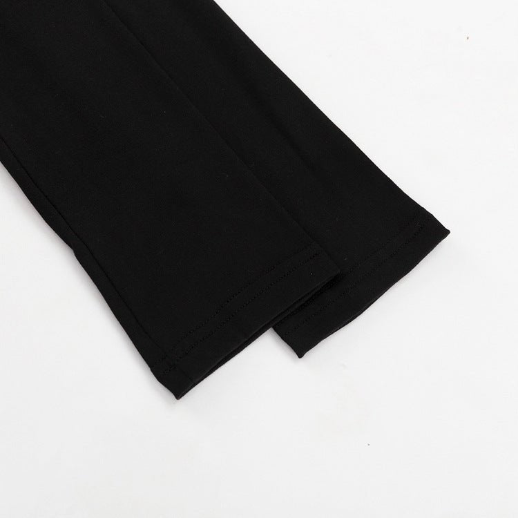 Asymmetric Dress Featuring A Round Neck And Long Sleeves. - TayDiane