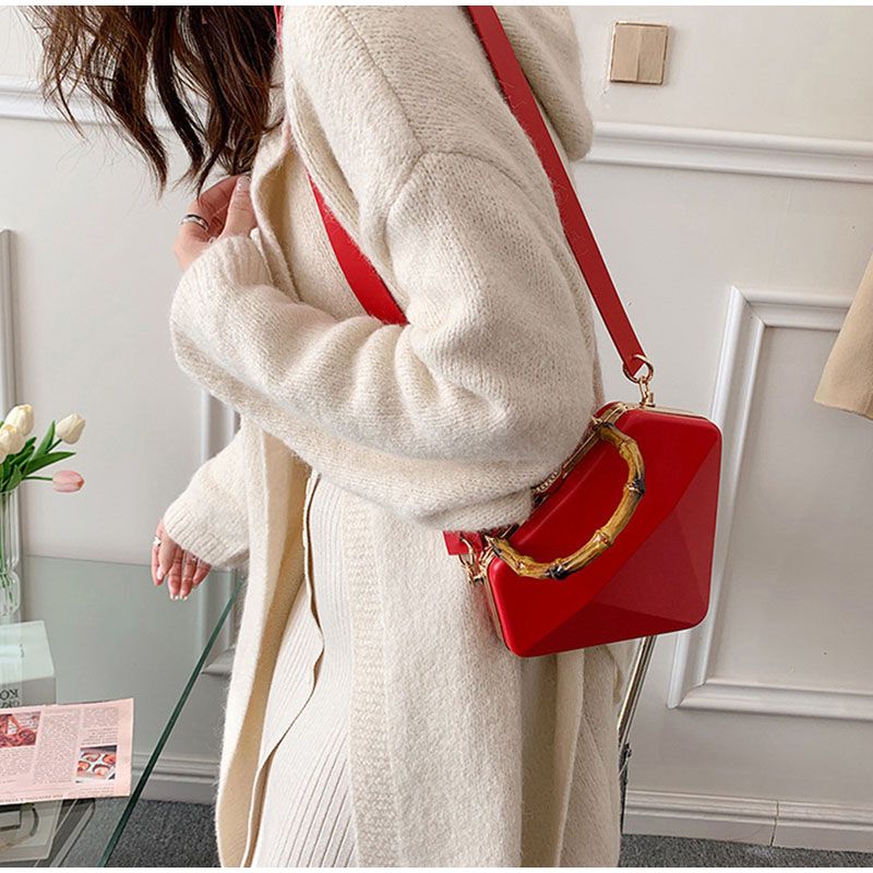 Bamboo - Handle Acrylic Box Bag - TayDiane