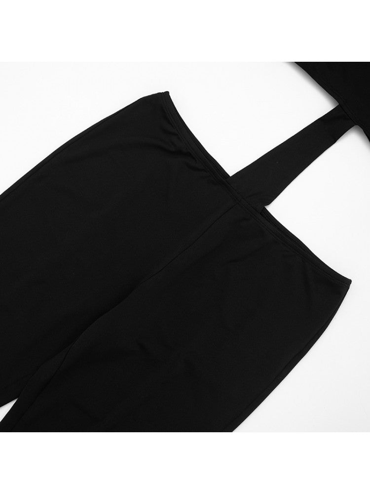 Black Cut - Out Long Sleeve Jumpsuit - TayDiane