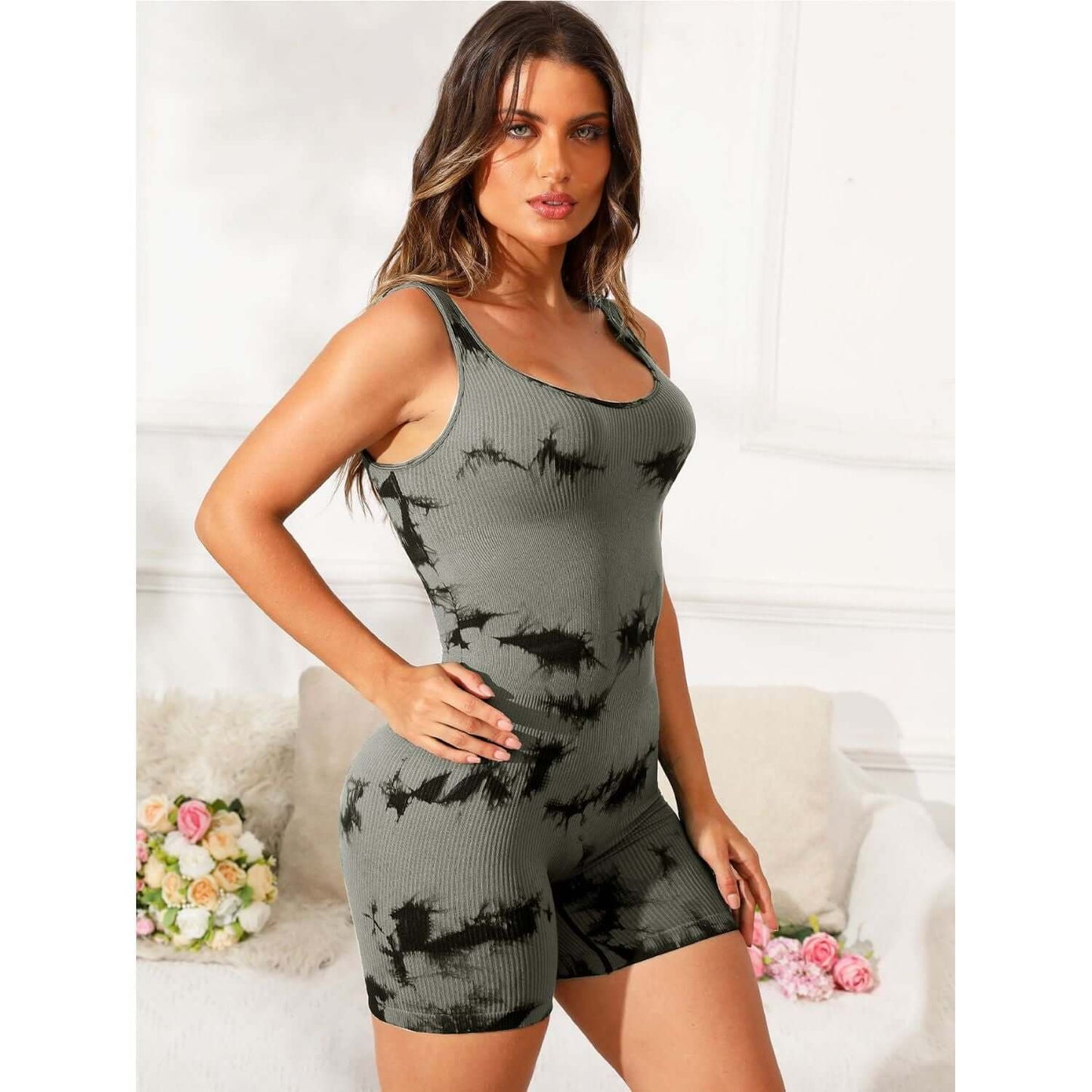 Tie-Dye Active Romper Taydiane