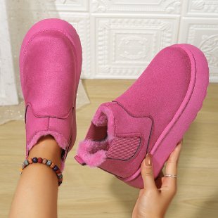 Cozy Suede Ankle Boots with Plush Lining - TayDiane