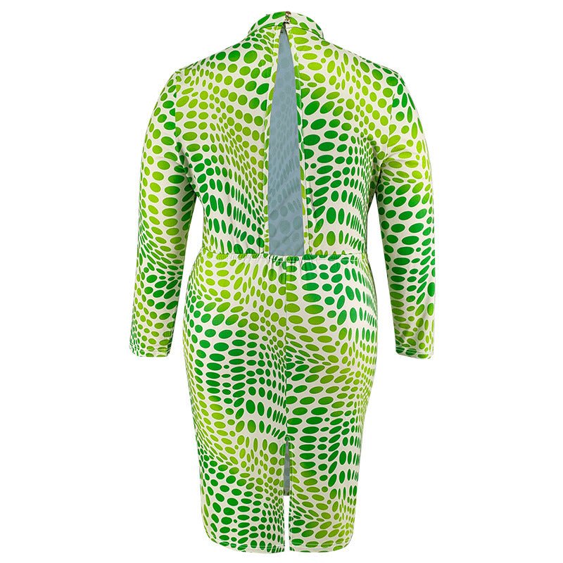 Curvy Long Sleeve Midi Dress - TayDiane