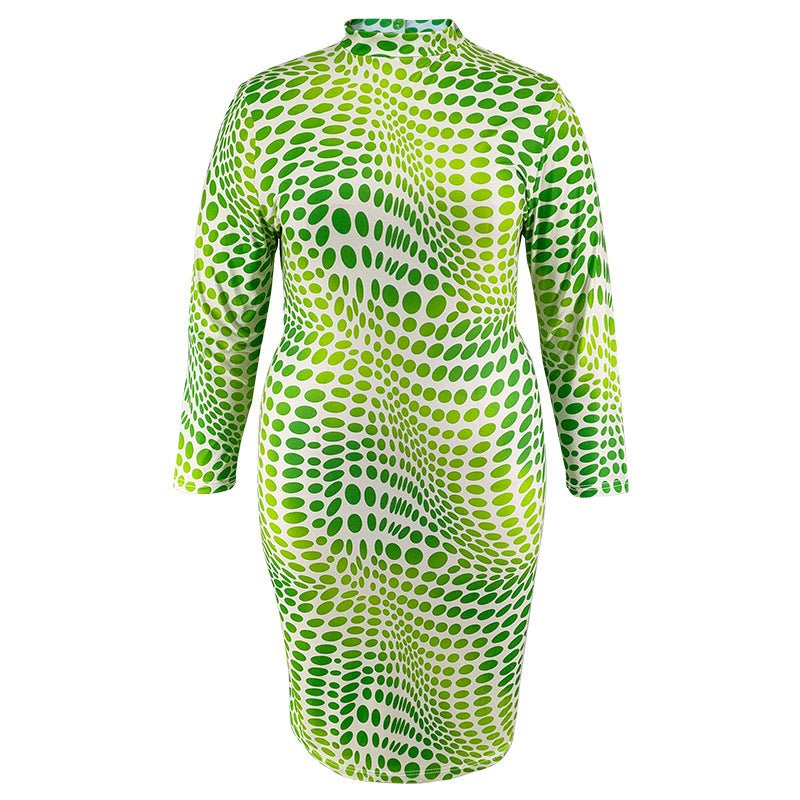 Curvy Long Sleeve Midi Dress - TayDiane