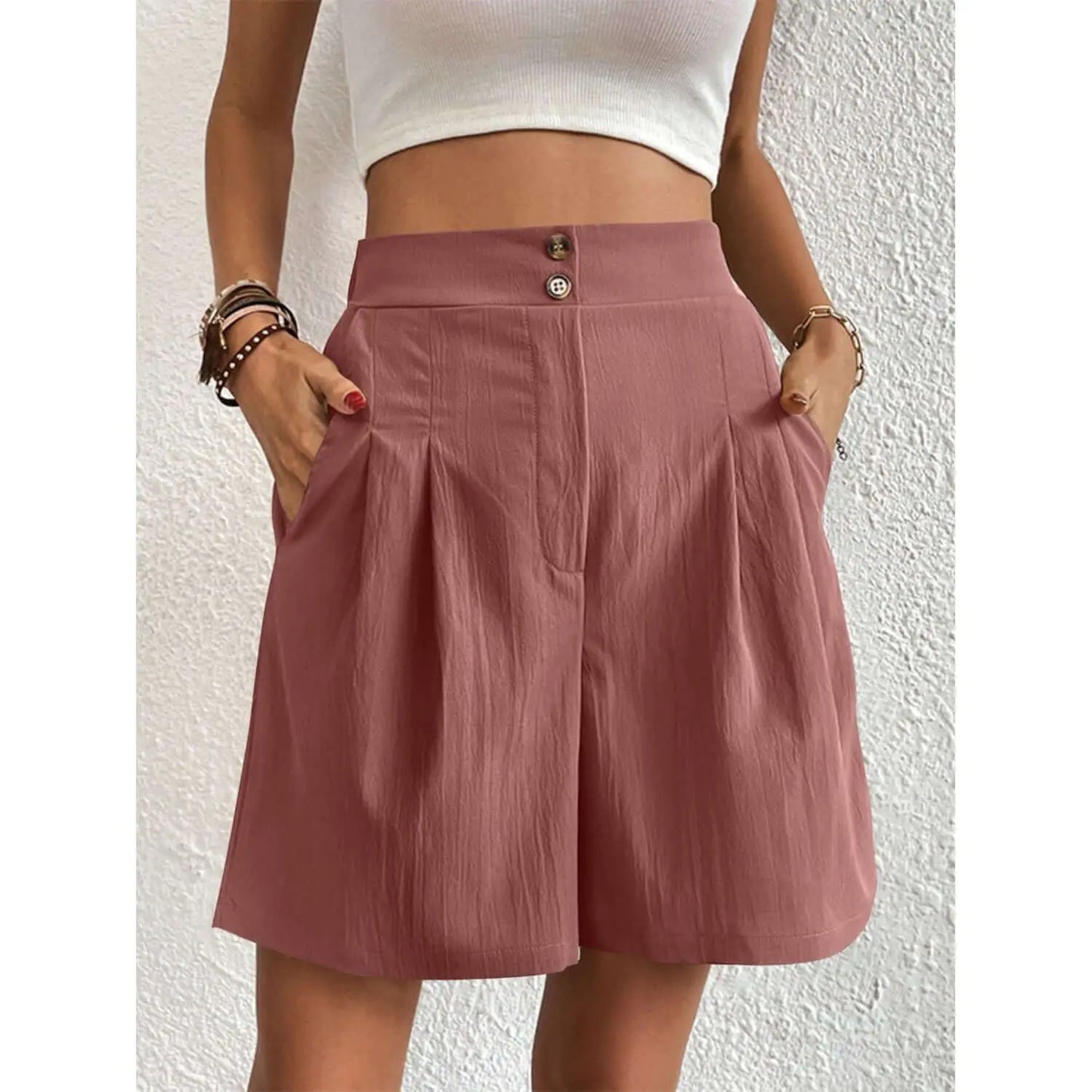 High Waist Shorts with Pockets Taydiane