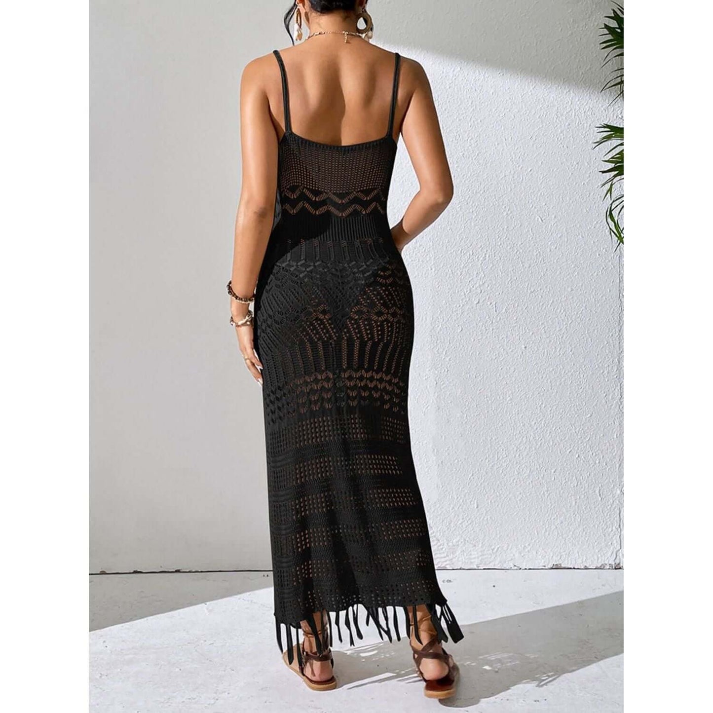 Tassel Scoop Neck Cover-Up Taydiane