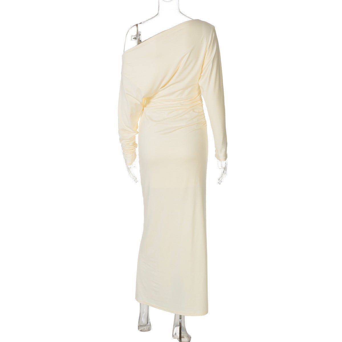 Off - Shoulder Long Sleeve Maxi Dress - TayDiane