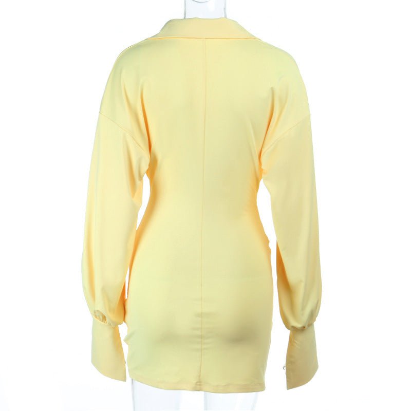 Power Play Plunge Mini Dress - Daring & Chic - TayDiane