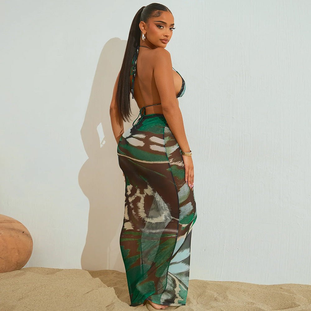 Printed Two Piece Sexy Beachwear Set - TayDiane