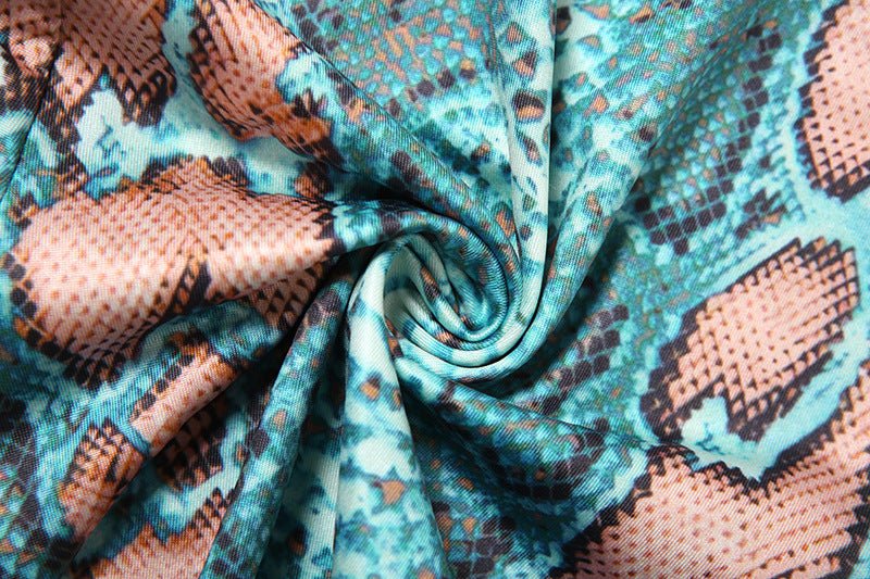 Sexy Snakeskin Printed Jumpsuit - TayDiane