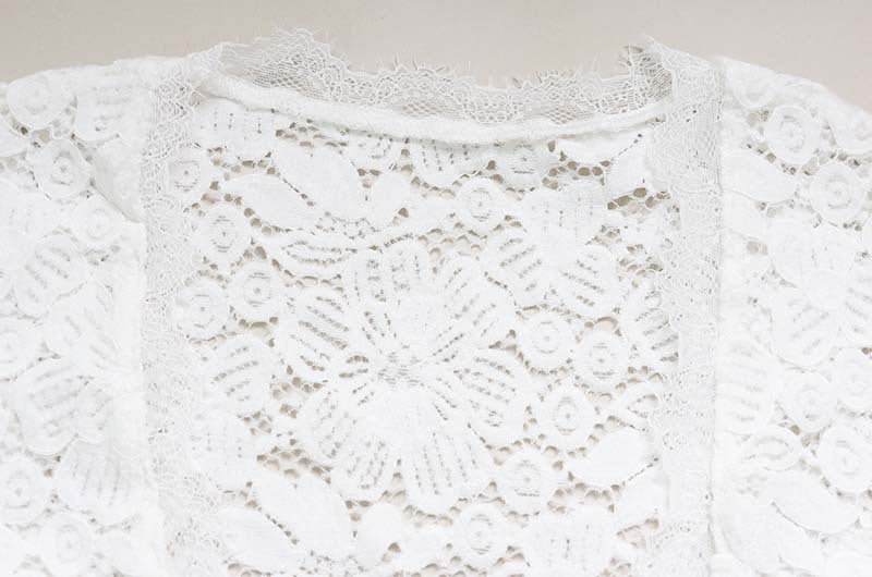White Lace Bodycon Mini Dress - TayDiane