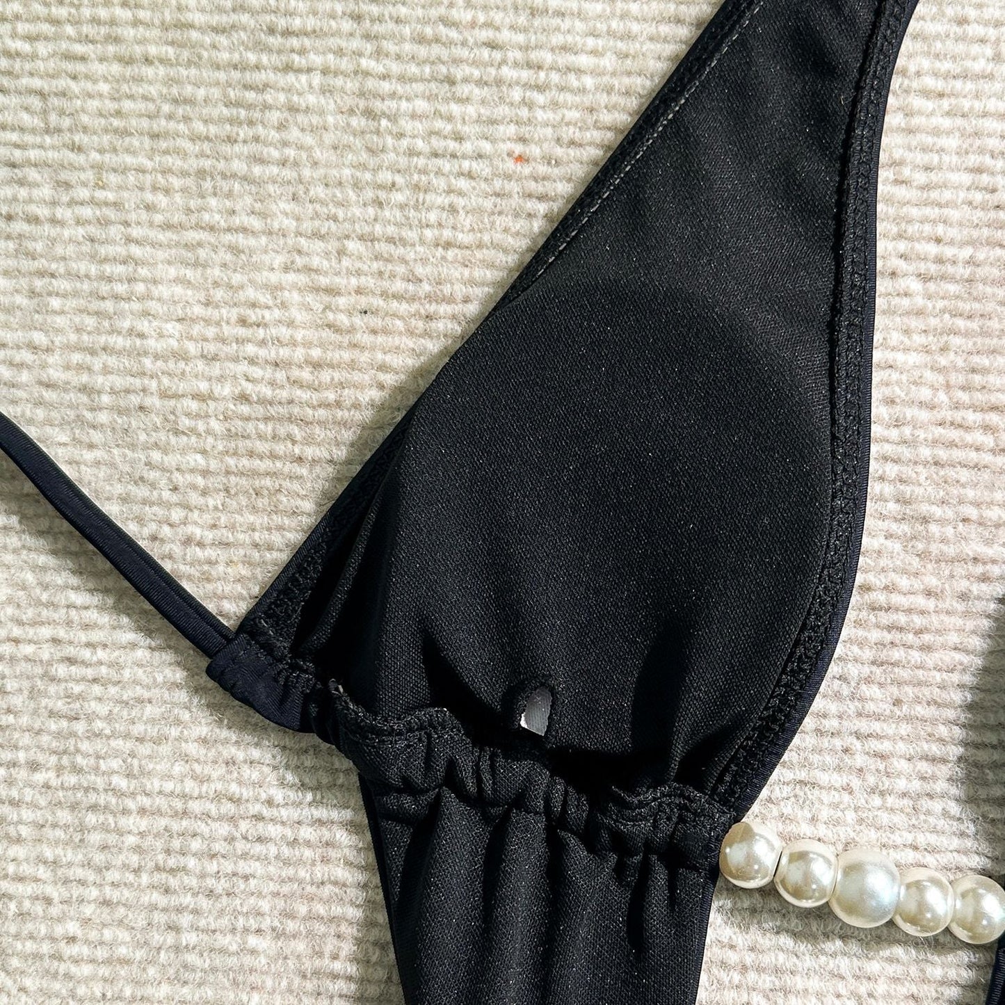 Women’s Solid Color One - Piece Swimsuit with 3D Floral Details - TayDiane