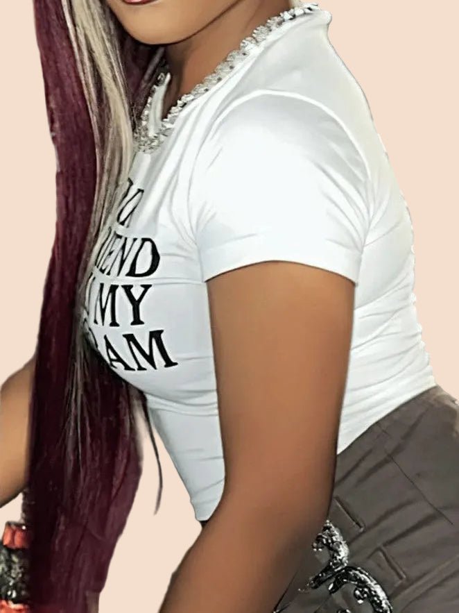 Your Boyfriend Stalks My Instagram Cropped Tee - TayDiane