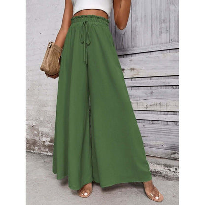 Tied High Waist Wide Leg Pants