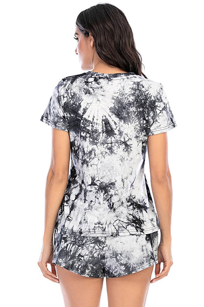 Tie-Dye Short Sleeve Lounge Set