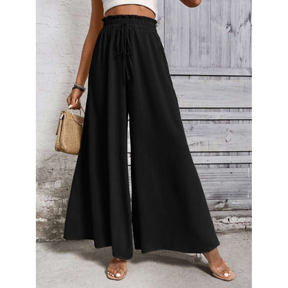 Tied High Waist Wide Leg Pants