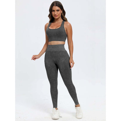 Scoop Neck Top and Pants Active Set