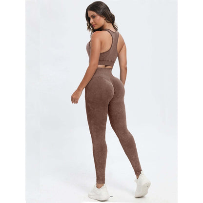 Scoop Neck Top and Pants Active Set