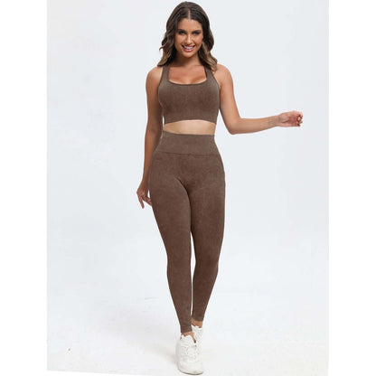 Scoop Neck Top and Pants Active Set