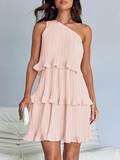 Ruffled Layered Mini Dress