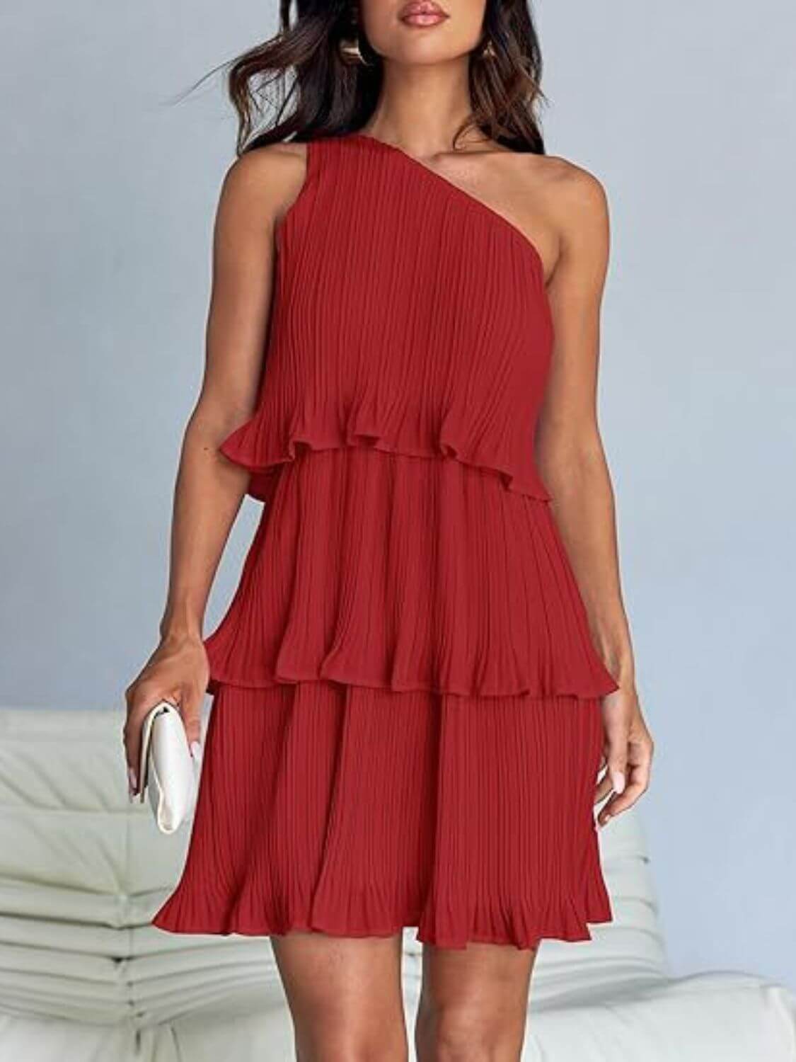 Ruffled Layered Mini Dress