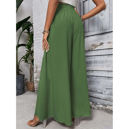 Tied High Waist Wide Leg Pants