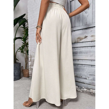 Tied High Waist Wide Leg Pants