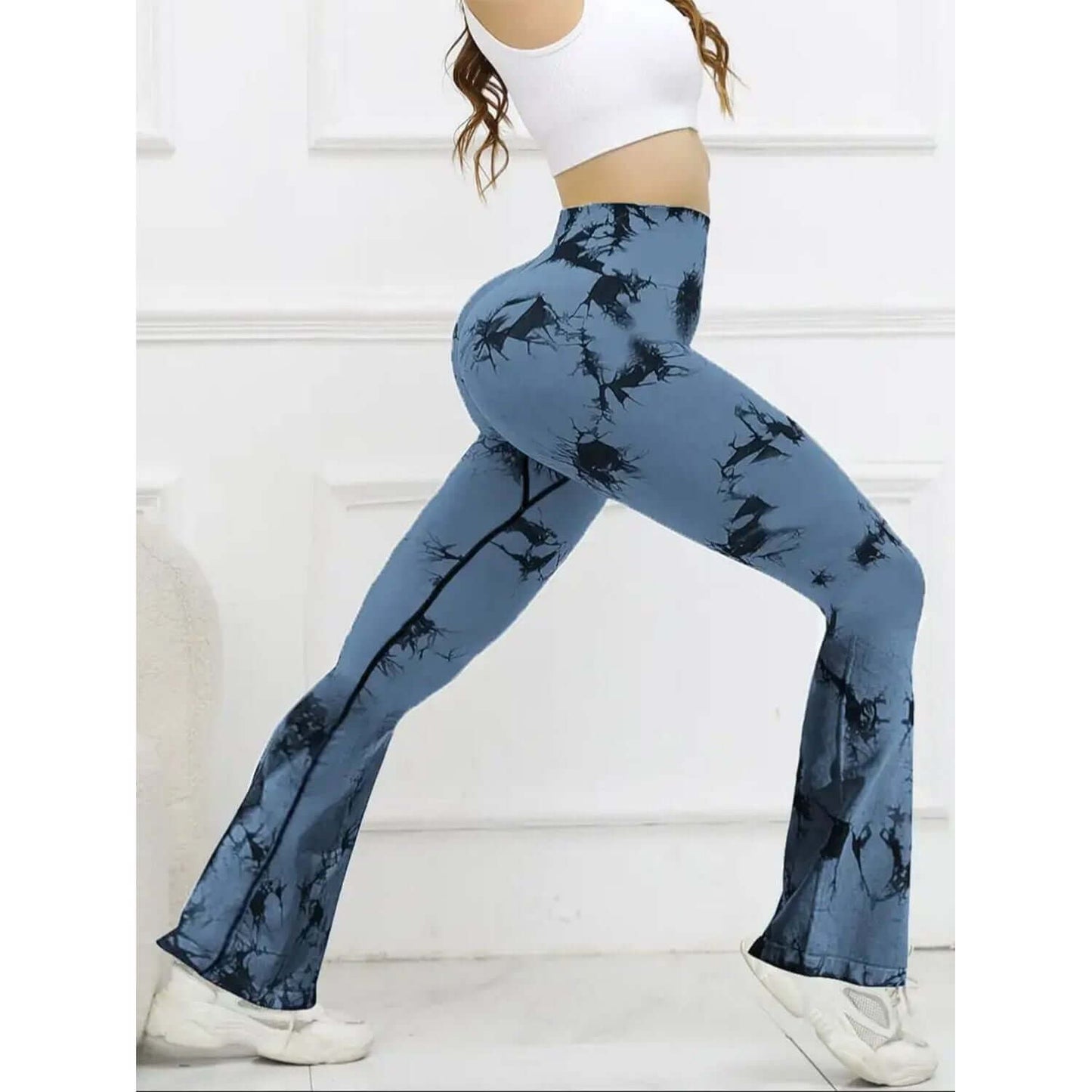 Leggings deportivos de cintura alta con efecto tie-dye