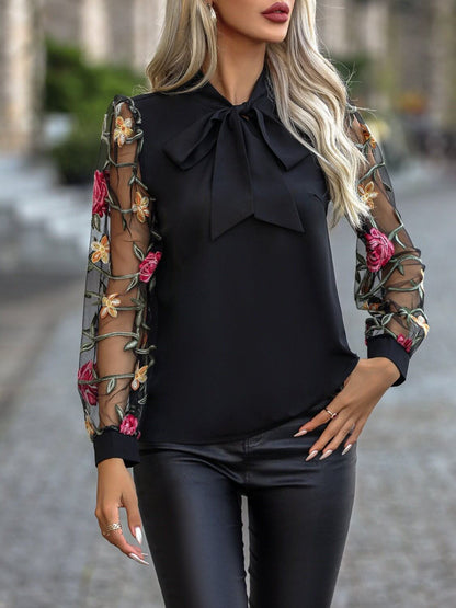 Blusa de manga larga con estampado floral