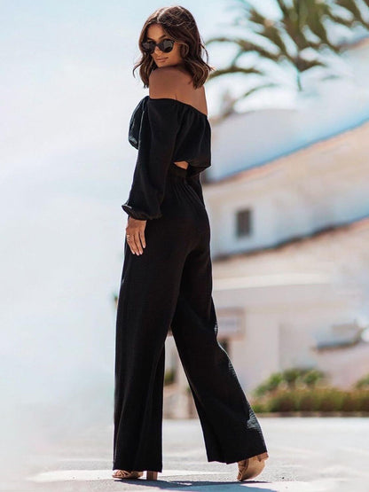 Off Shoulder Cropped Top and Pants Set