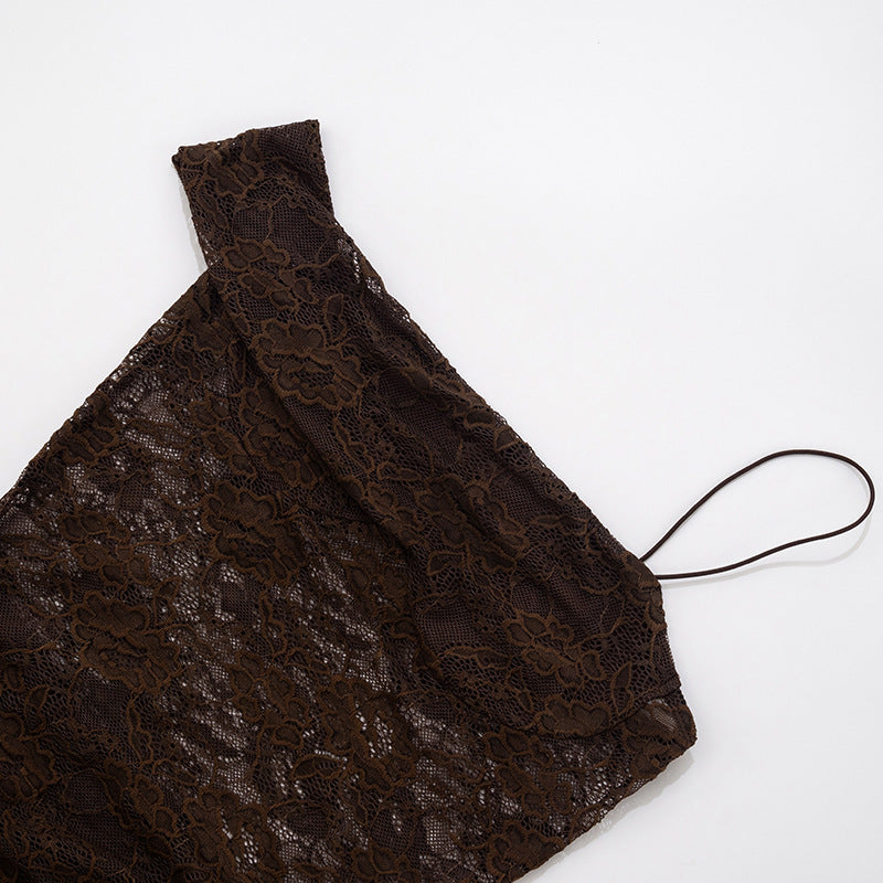 Women Clothing Summer Sexy Sexy Strap Lace Dress