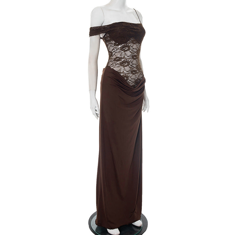 Women Clothing Summer Sexy Sexy Strap Lace Dress