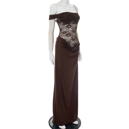Women Clothing Summer Sexy Sexy Strap Lace Dress