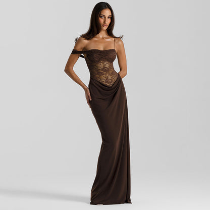 Women Clothing Summer Sexy Sexy Strap Lace Dress