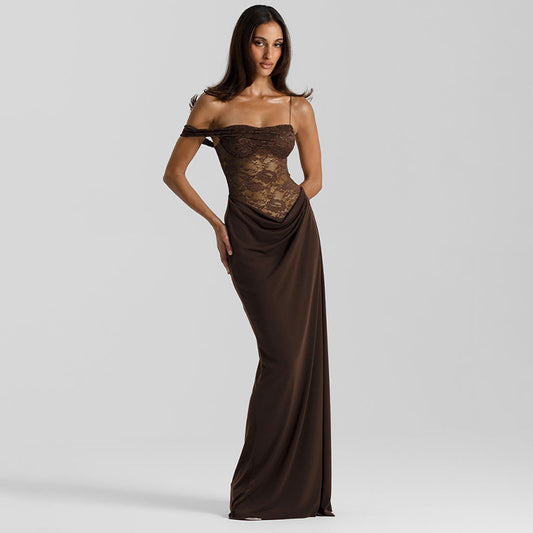 Women Clothing Summer Sexy Sexy Strap Lace Dress