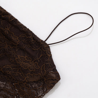 Women Clothing Summer Sexy Sexy Strap Lace Dress