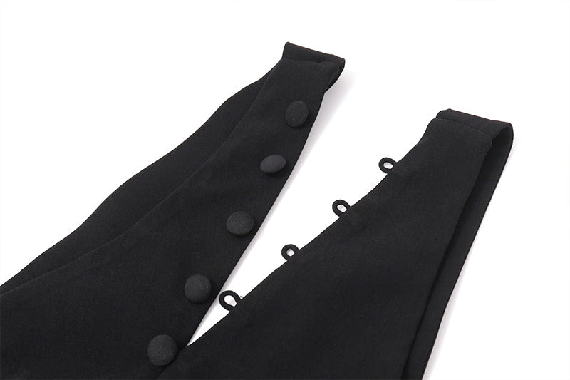 Women Clothing Summer Diagonal Collar Hooks Sexy Sleeveless Vest