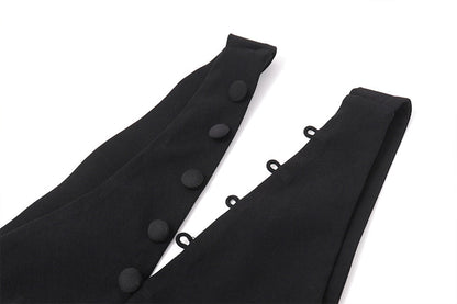 Women Clothing Summer Diagonal Collar Hooks Sexy Sleeveless Vest