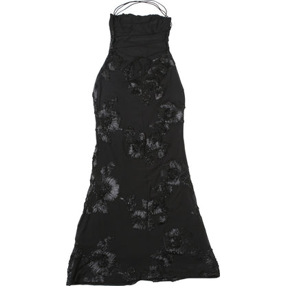 Women Clothing Summer Sexy Slim Fit Slimming Backless Lace up Dress Maxi Dress