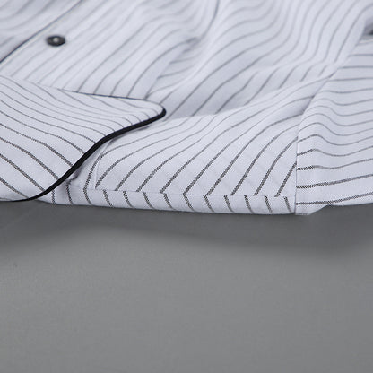 French Pointed Collar Striped Long Sleeved Shirt Women Autumn Office Shoulder Shirt Professional Top