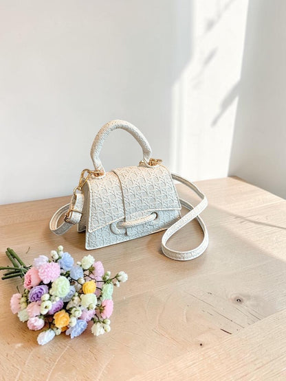 Chic Textured Mini Top Handle Crossbody Bag