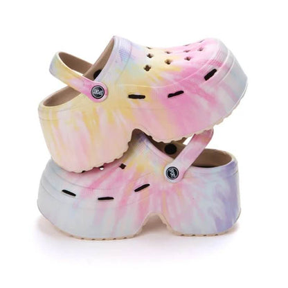 Colorful Chunky Platform Crocs